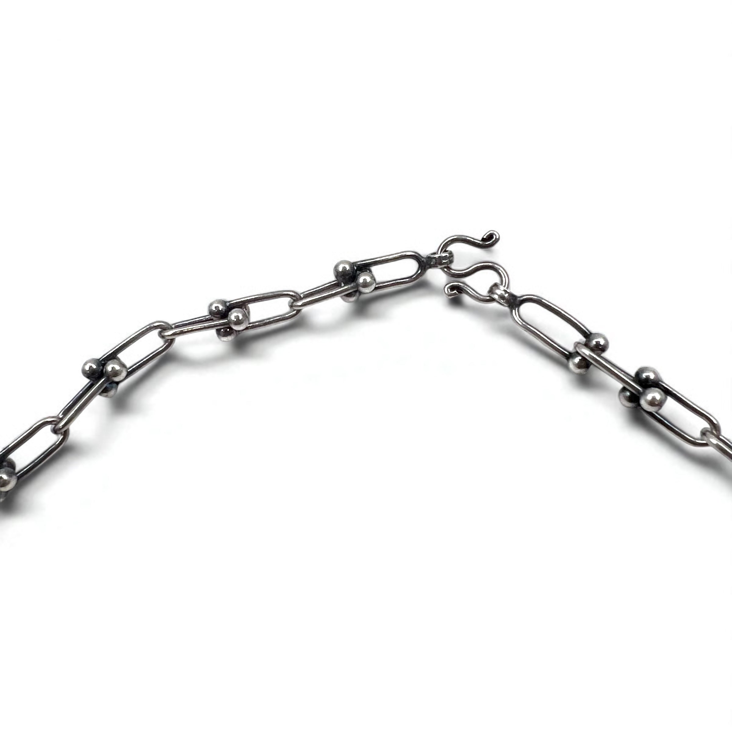 Vintage Silver Chain Necklace, Vintage Link Chain, 2-Way Necklace/3-Row Bracelet, Silver 925