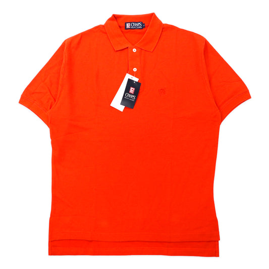 CHAPS RALPH LAUREN ポロシャツ L オレンジ コットン ワンポイントロゴ刺繍 未使用品