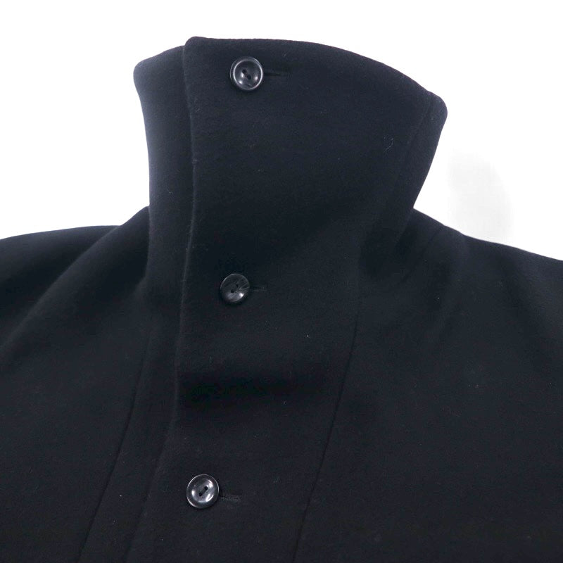 ka na ta Stand Collar Balloon Coat FREE Black Beige Bicolor Wool Made in Japan