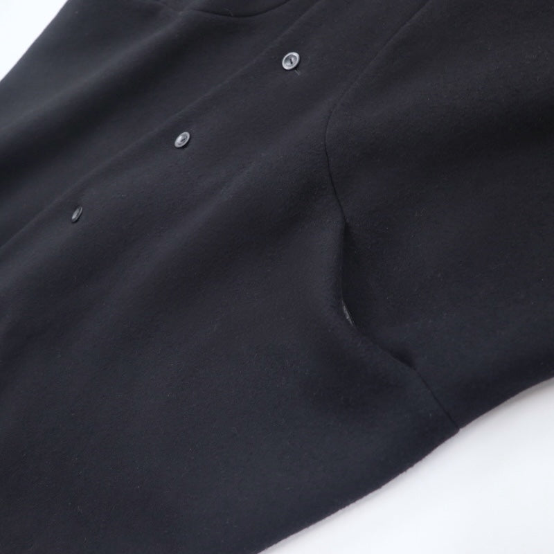 ka na ta Stand Collar Balloon Coat FREE Black Beige Bicolor Wool Made in Japan