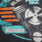HARLEY DAVIDSON 90年代 ヴィンテージ 両面プリント Tシャツ XL ブラック シングルステッチ 1995年製 MILWAUKEE ENGINE PLANT TOUR