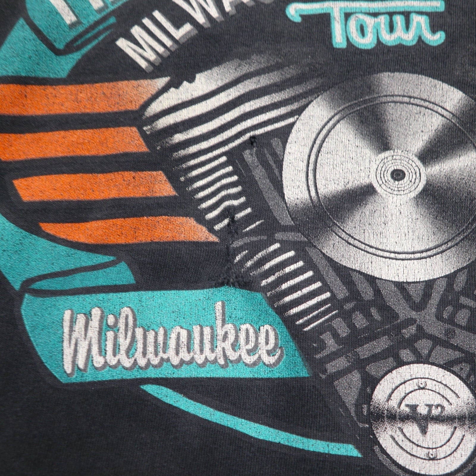 HARLEY DAVIDSON 90年代 ヴィンテージ 両面プリント Tシャツ XL ブラック シングルステッチ 1995年製 MILWAUKEE ENGINE PLANT TOUR