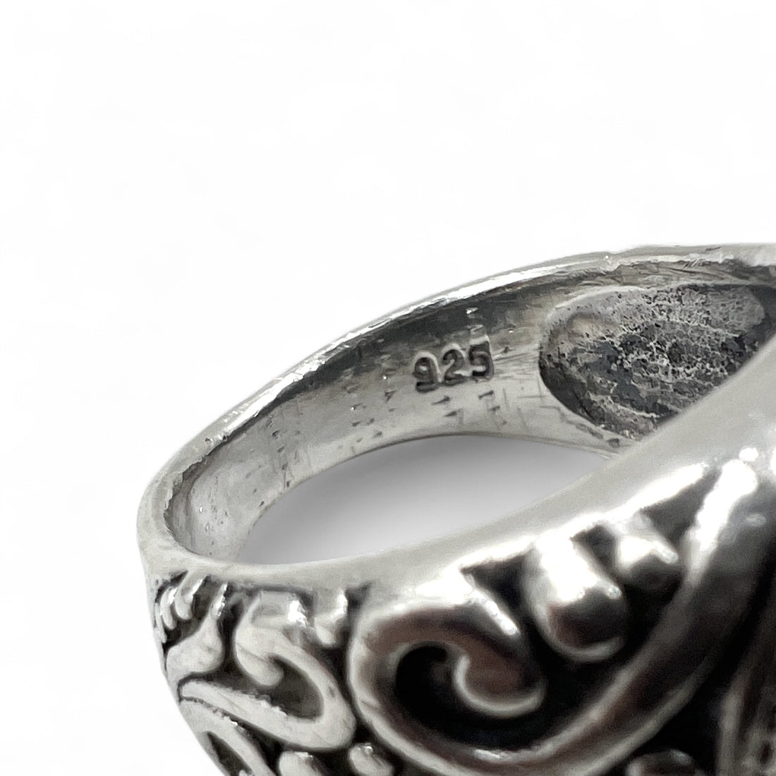 Vintage Virgin Mary Silver Ring 聖母 マリア シルバーリング 指輪 17号 925 クロス アラベスク