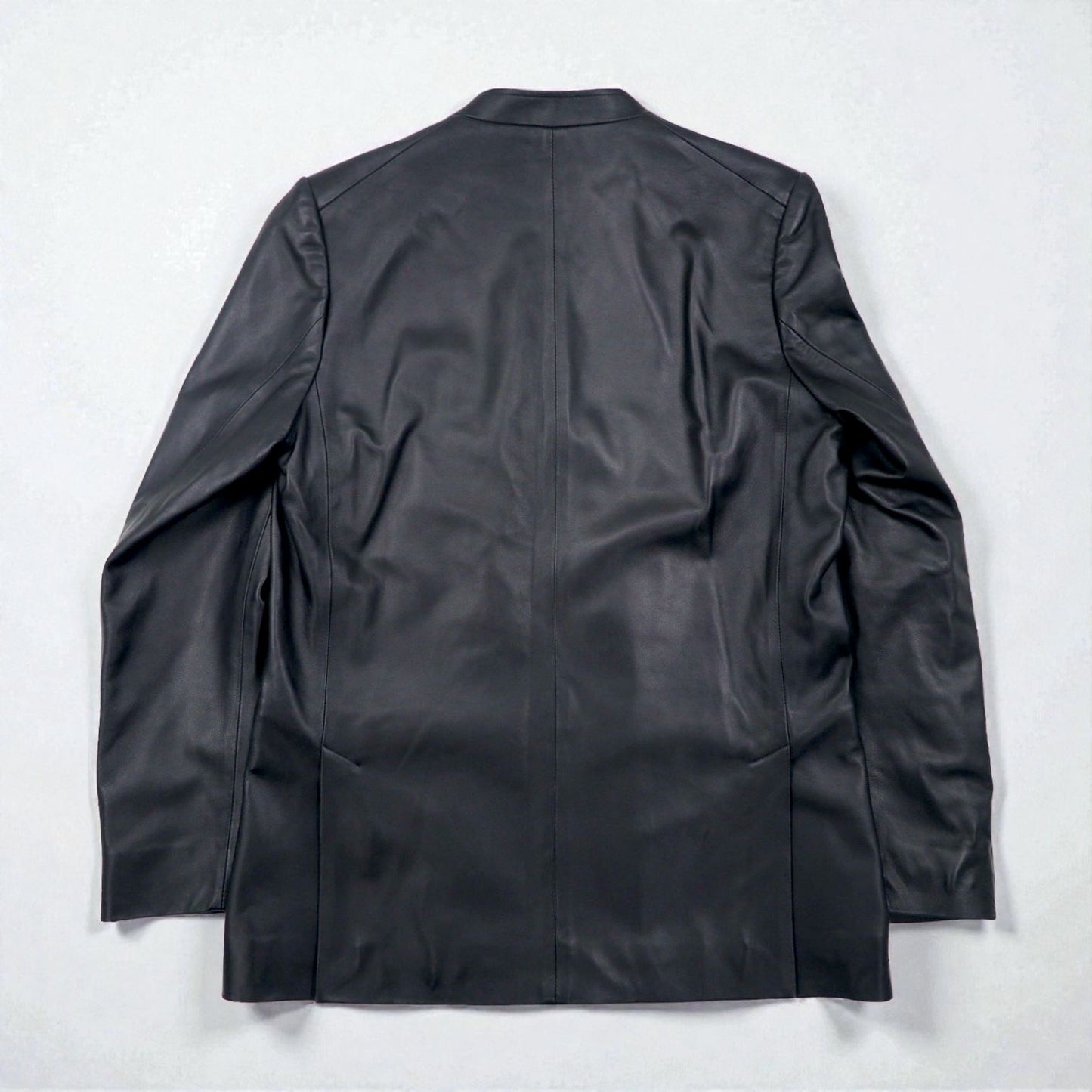 TA CA SI International Gallery BEAMS ラムレザー ダブルブレスト ジャケット M ノーカラー 羊革 23-16-0719-262