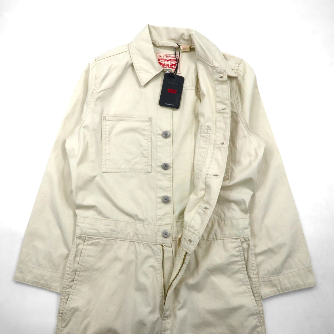 Levi's アイコニック ジャンプスーツ Iconic jumpsuit almond milk オールインワン つなぎ S ベージュ A5930-0003 未使用品