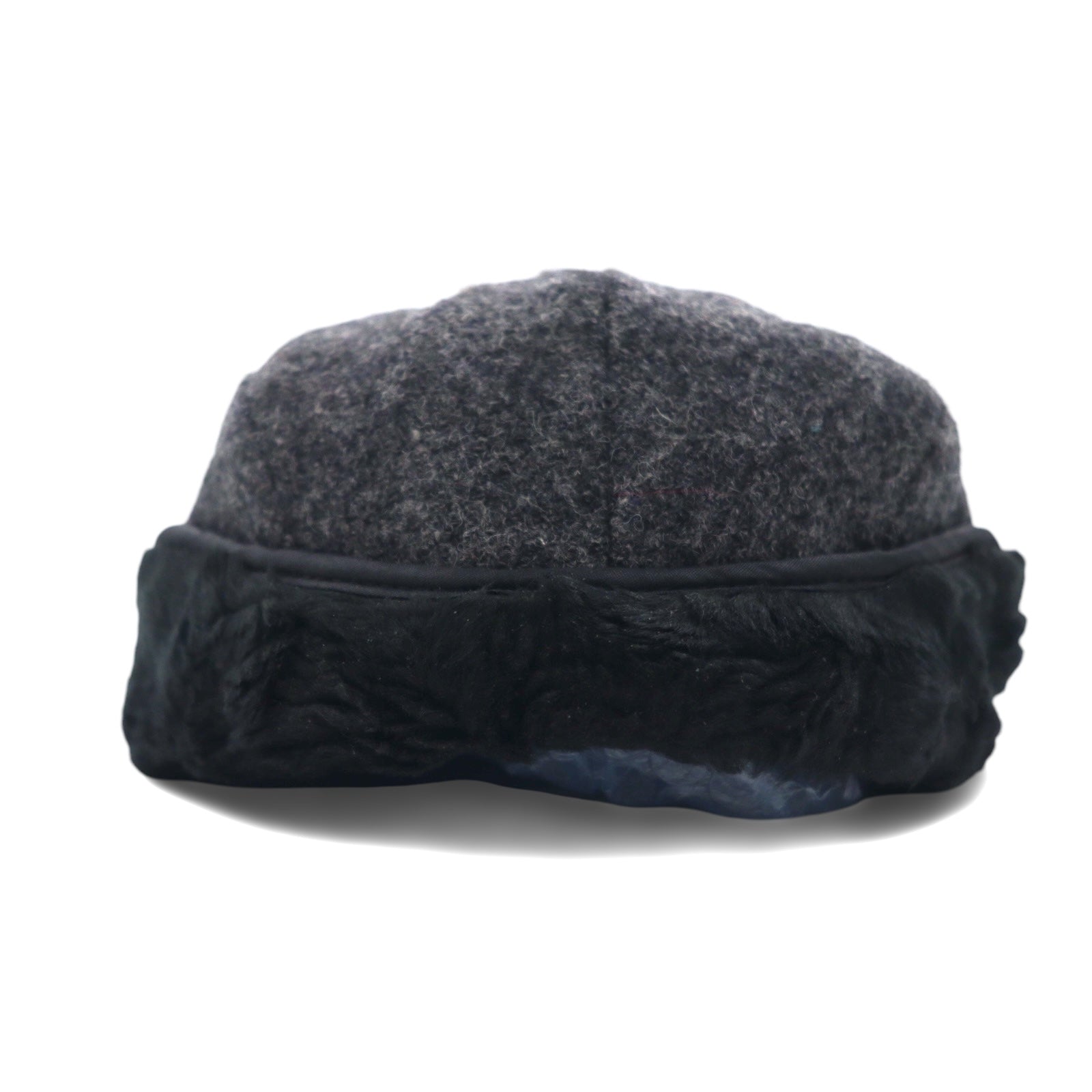 Eddie Bauer x Harris Tweed 90s Earflap Tweed Hunting Cap, Medium, Grey, Thinsulate Quilted Liner, Earmuffs