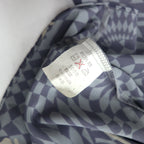 Vintage 90s Japan Made Retro Shirt LAMA LUCENTE 90s All-over Print Poly Shirt FREE Blue Geometric Print Polyester Made in Japan