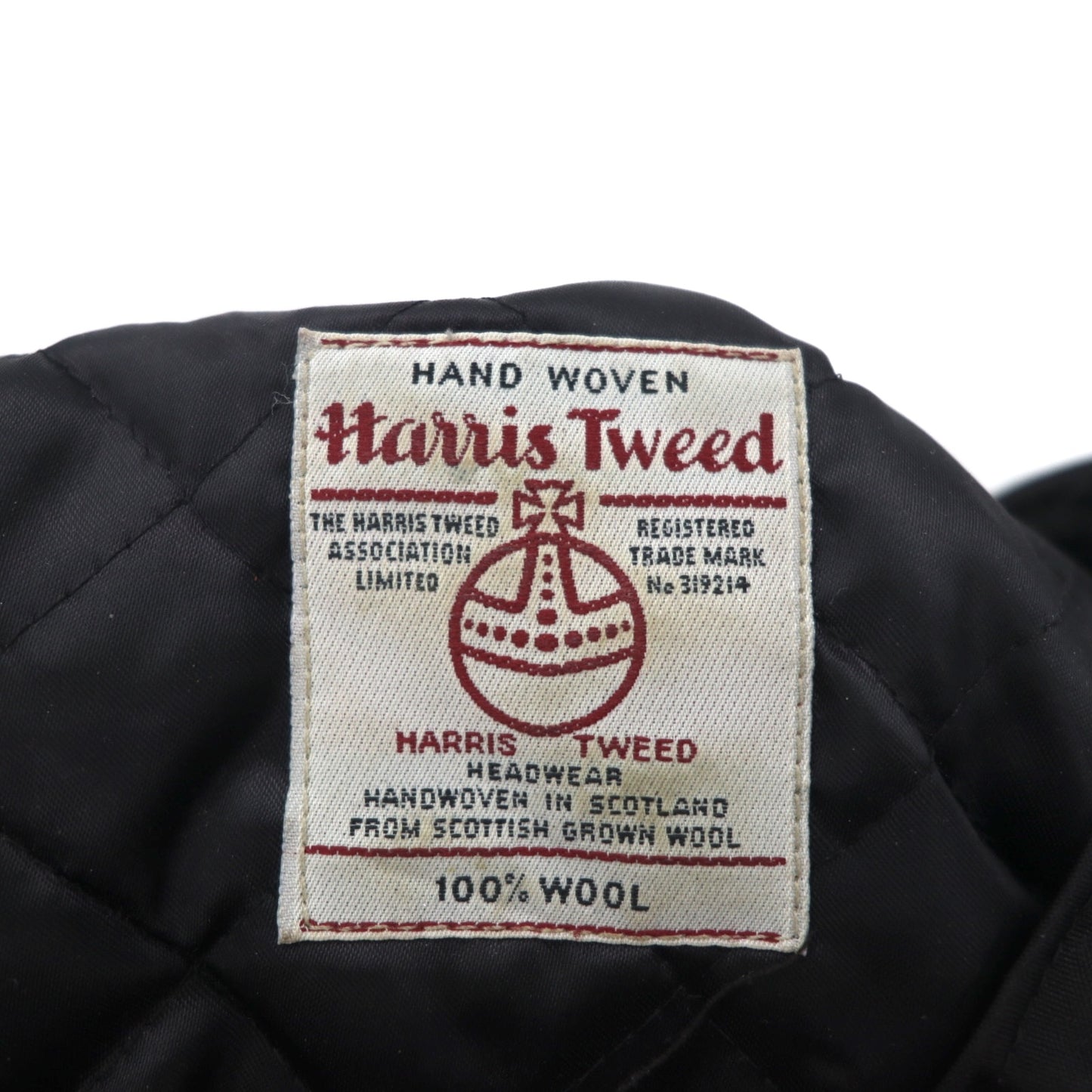 Eddie Bauer × Harris Tweed 90年代 イヤーフラップ ツイード ハンチング キャップ M グレー Thinsulate キルティングライナー 耳あて