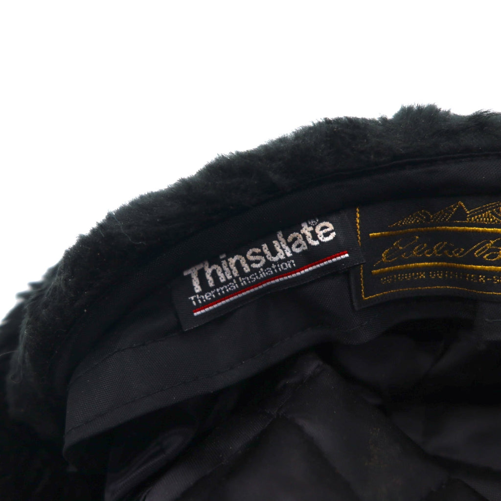 Eddie Bauer x Harris Tweed 90s Earflap Tweed Hunting Cap, Medium, Grey, Thinsulate Quilted Liner, Earmuffs