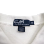 Polo by Ralph Lauren 90s Polo Shirt, 3XL, Big Size, White, Pique, Small Pony Embroidery