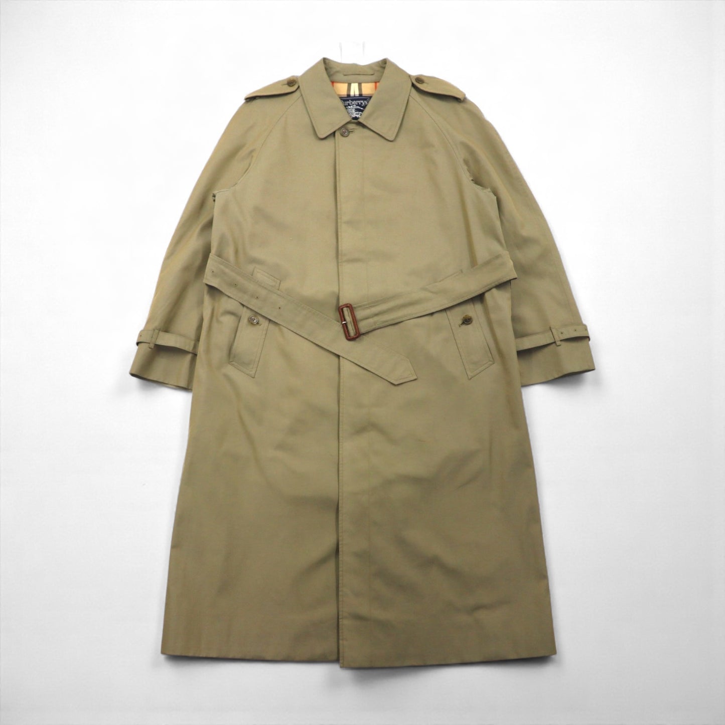 BURBERRY バルマカーンコート ステンカラーコート L ベージュ エポレット ベルト付き