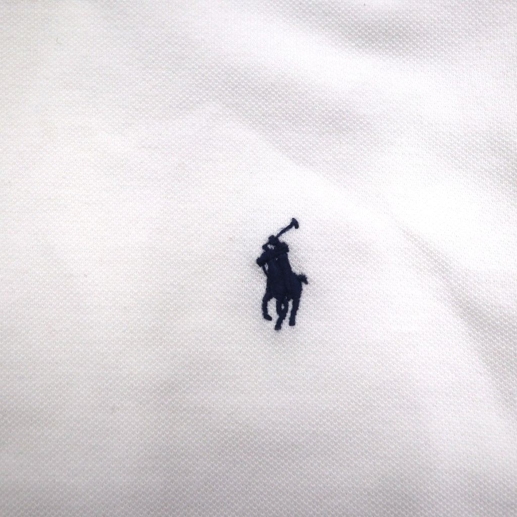 Polo by Ralph Lauren 90s Polo Shirt, 3XL, Big Size, White, Pique, Small Pony Embroidery
