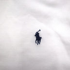 Polo by Ralph Lauren 90s Polo Shirt, 3XL, Big Size, White, Pique, Small Pony Embroidery