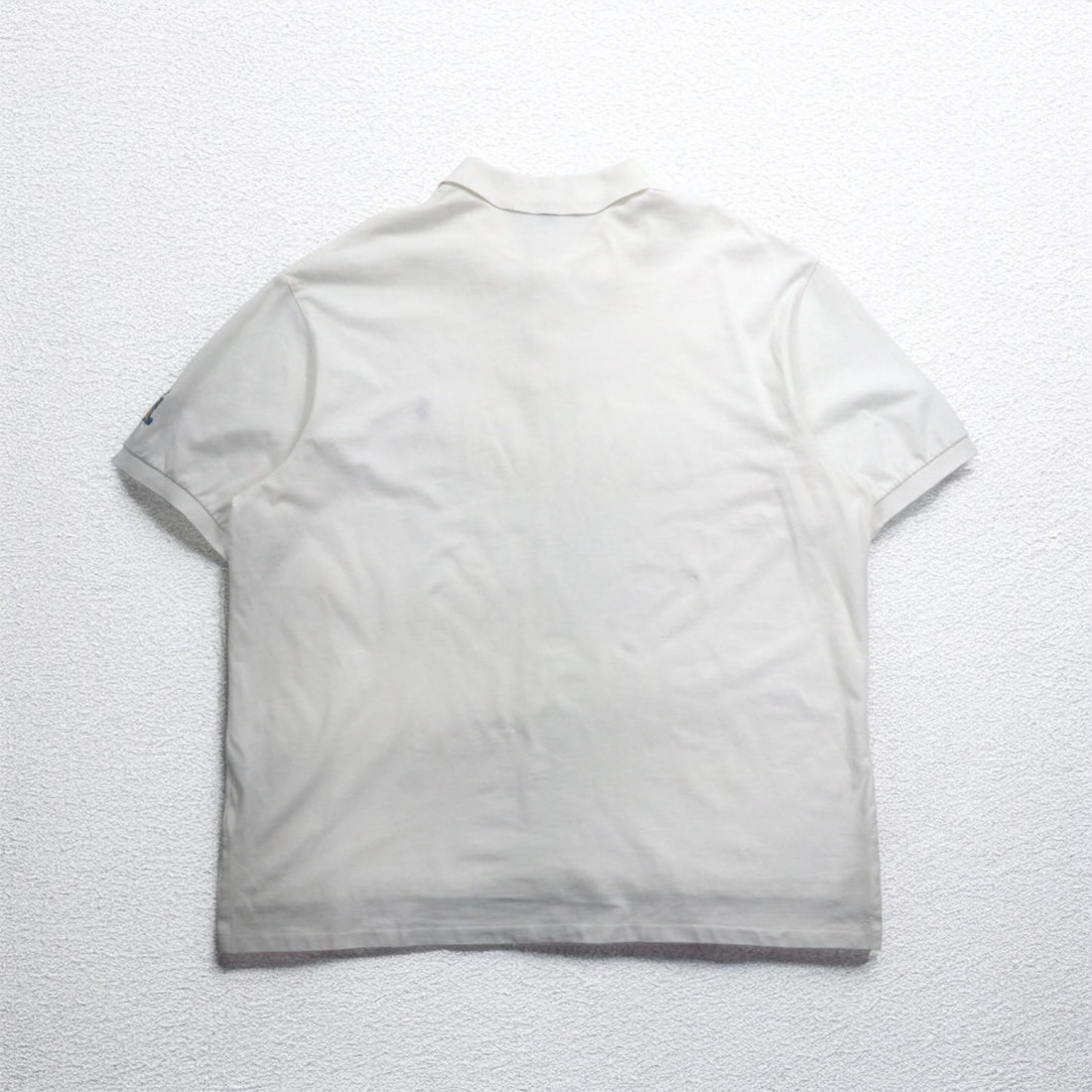 Polo by Ralph Lauren 90s Polo Shirt, 3XL, Big Size, White, Pique, Small Pony Embroidery