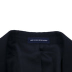 Stafford Navy Blazer, 2B, Tailored Jacket, Size M, Navy, Polyester, Wool, Gold Buttons