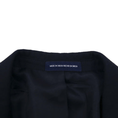 Stafford Navy Blazer, 2B, Tailored Jacket, Size M, Navy, Polyester, Wool, Gold Buttons