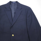 Stafford Navy Blazer, 2B, Tailored Jacket, Size M, Navy, Polyester, Wool, Gold Buttons