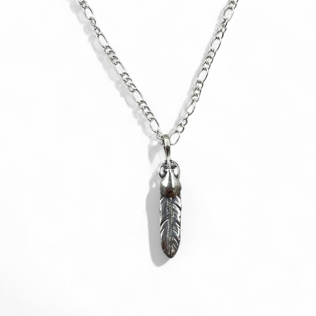 Vintage Silver Feather Necklace ハートホイール フェザー ネックレス シルバー 925