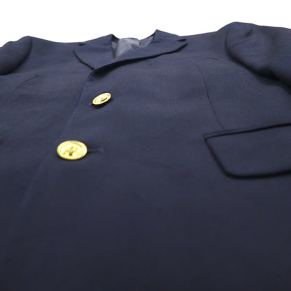 Stafford Navy Blazer, 2B, Tailored Jacket, Size M, Navy, Polyester, Wool, Gold Buttons