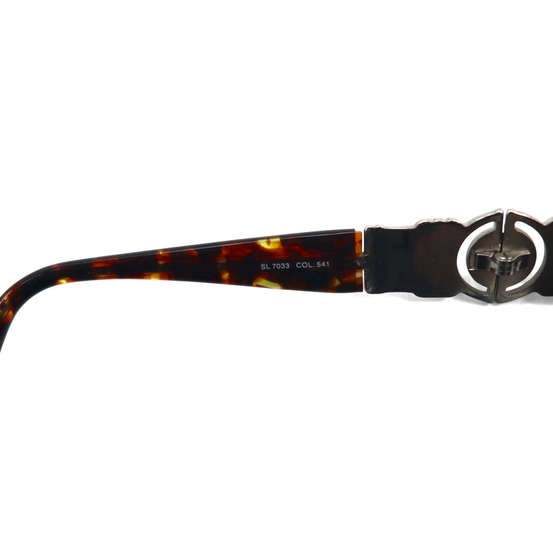 FENDI Vintage Boston Sunglasses Metal Frame Tortoiseshell SL7033 Made in Italy