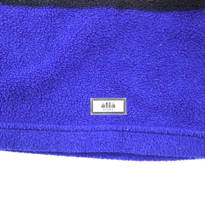 alia SPORT 90's Big Size Color Block Fleece Pullover M Multicolor Polyester Crazy Pattern