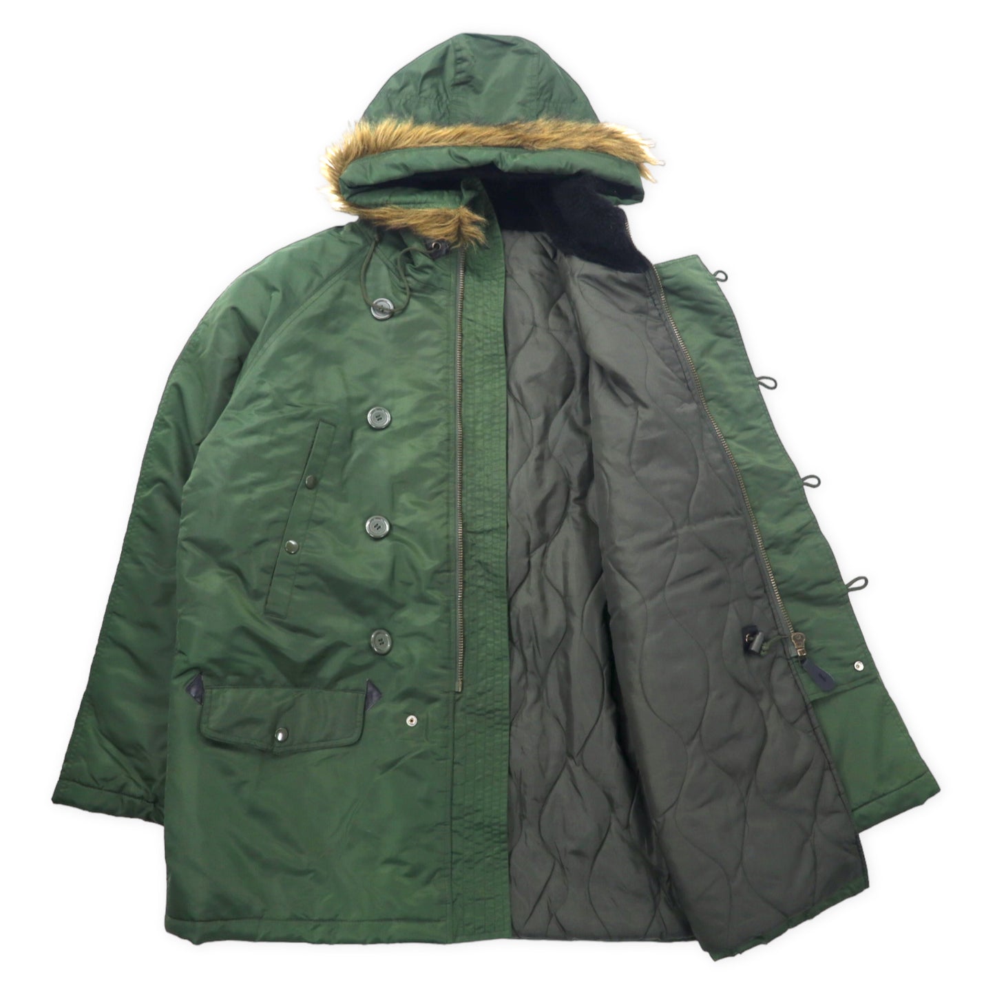 N-3B Military Flight Jacket フライトジャケット XL カーキ ナイロン