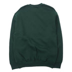 FRUIT OF THE LOOM USA made 90s one point embroidered sweatshirt M green cotton brushed lining BANFF CANADA