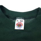 FRUIT OF THE LOOM USA made 90s one point embroidered sweatshirt M green cotton brushed lining BANFF CANADA
