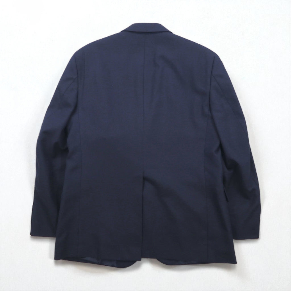 Stafford Navy Blazer, 2B, Tailored Jacket, Size M, Navy, Polyester, Wool, Gold Buttons