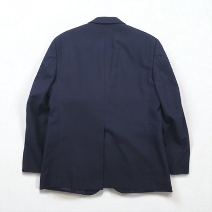 Stafford Navy Blazer, 2B, Tailored Jacket, Size M, Navy, Polyester, Wool, Gold Buttons