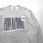90s USA Vintage Sweatshirt College House カレッジ プリント スウェット トレーナー XL グレー 90年代 USA製