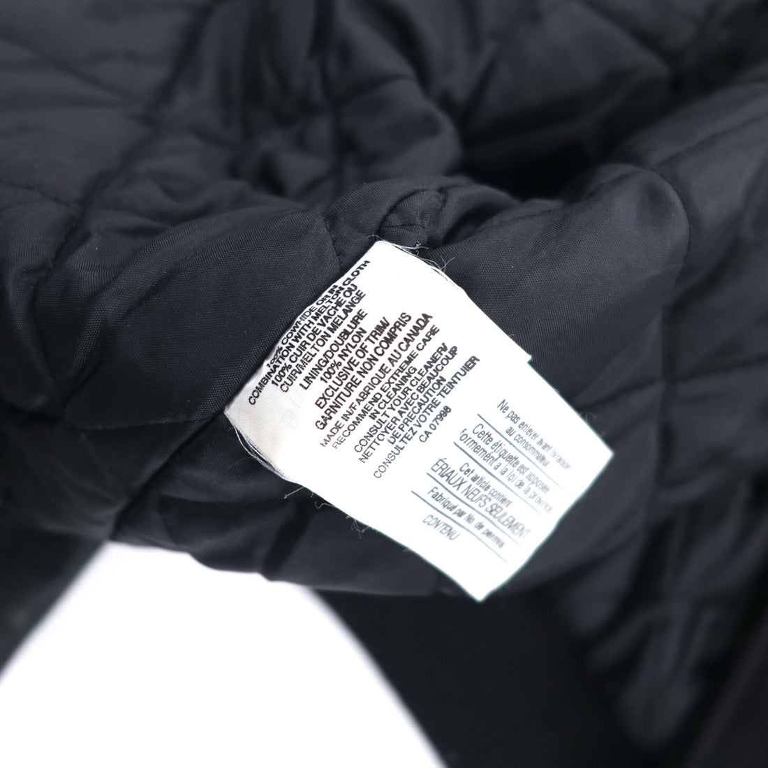 Vintage 90s Varsity Jacket Made in Canada Trimark Leather Switching Stadium Jacket M Black Wool Cowhide Quilted Liner BORG WARNER