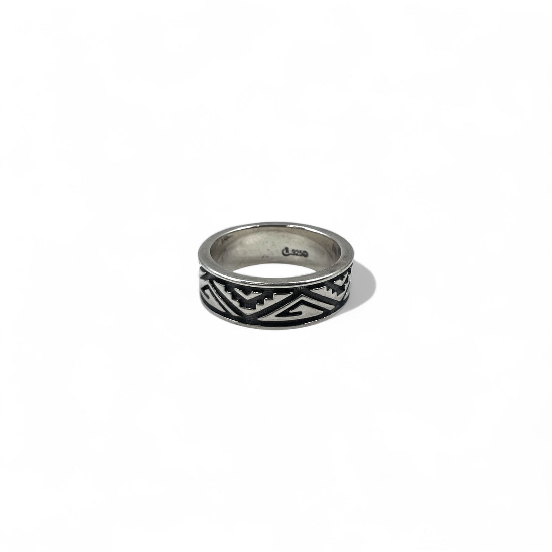 Vintage Navajo Ring インディアンジュエリー ナバホ族 スタンプワーク リング 指輪 11号 シルバー 925 ネイティブ柄