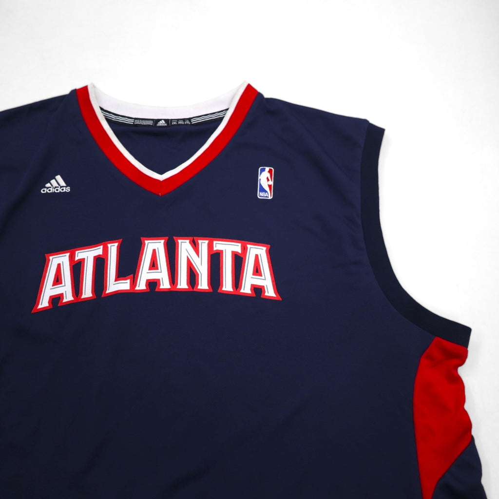 adidas ゲームシャツ バスケット ユニフォーム タンクトップ 2XL ビッグサイズ ネイビー NBA Atlanta Hawks