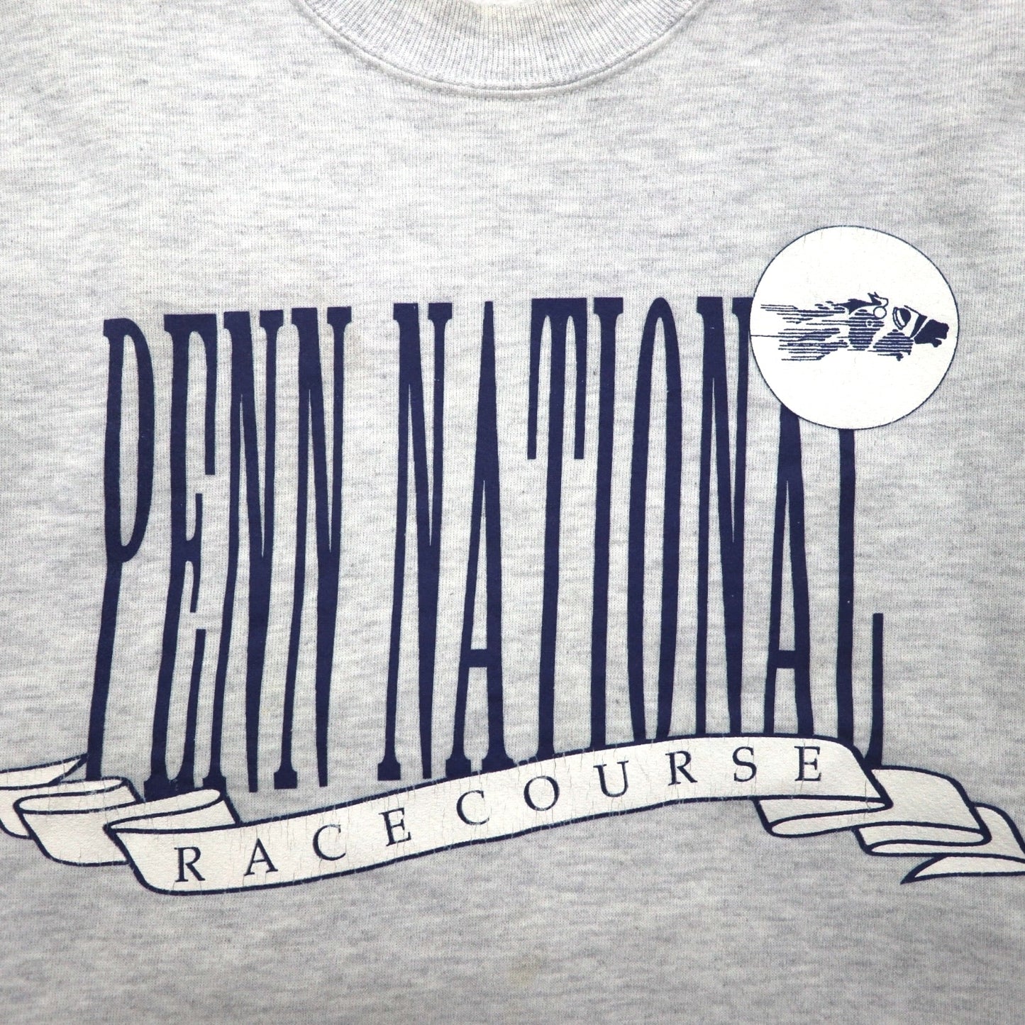 90s USA Vintage Sweatshirt College House カレッジ プリント スウェット トレーナー XL グレー 90年代 USA製