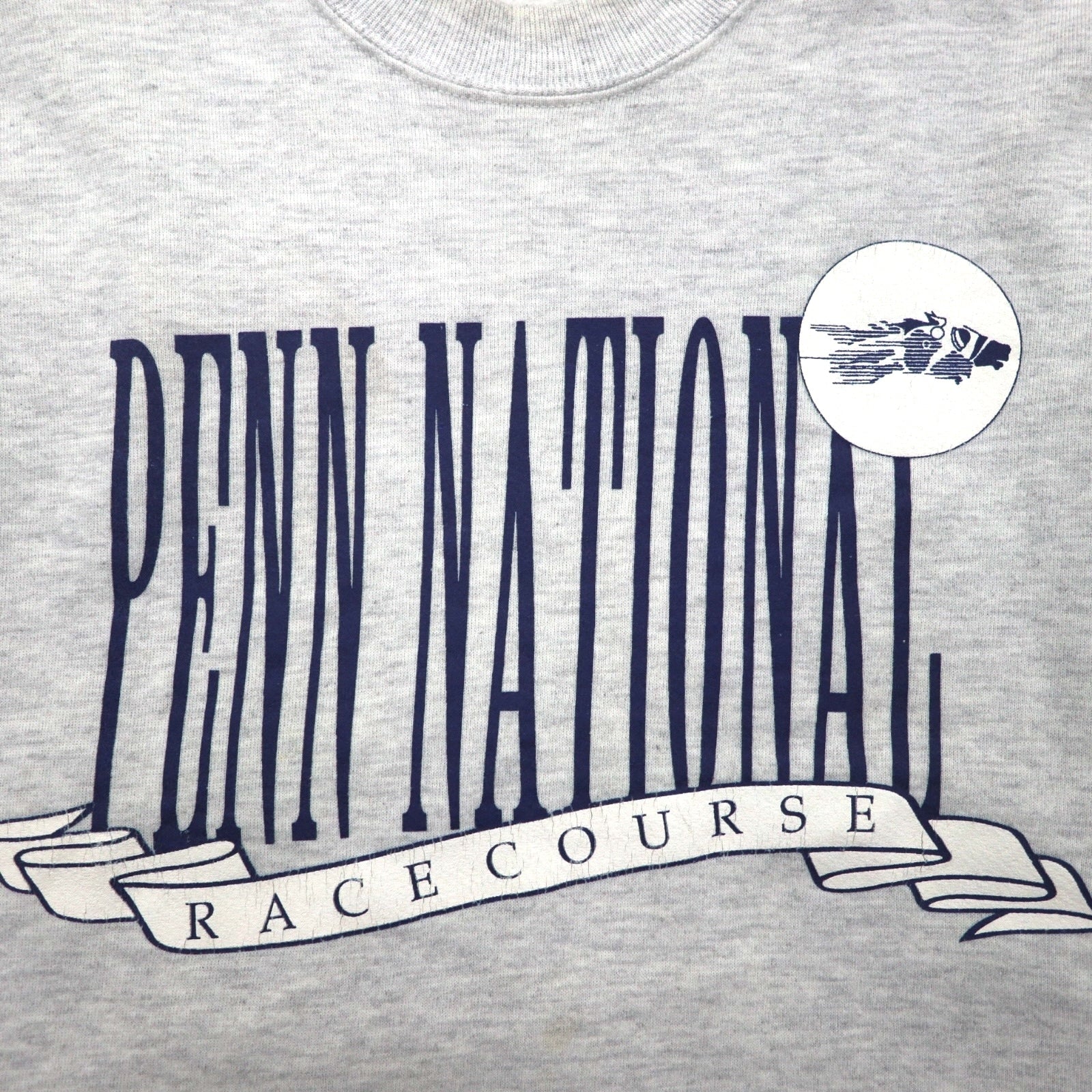 90s USA Vintage Sweatshirt College House カレッジ プリント スウェット トレーナー XL グレー 90年代 USA製