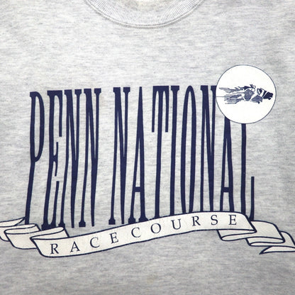 90s USA Vintage Sweatshirt College House カレッジ プリント スウェット トレーナー XL グレー 90年代 USA製