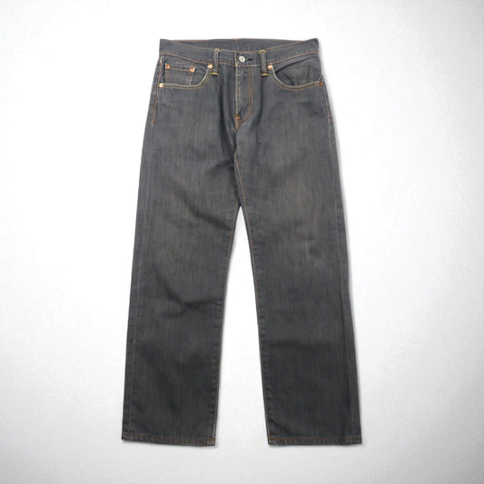 Levi's 502 デニムパンツ ジーンズ M グレー コットン レザーパッチ 00502-0368