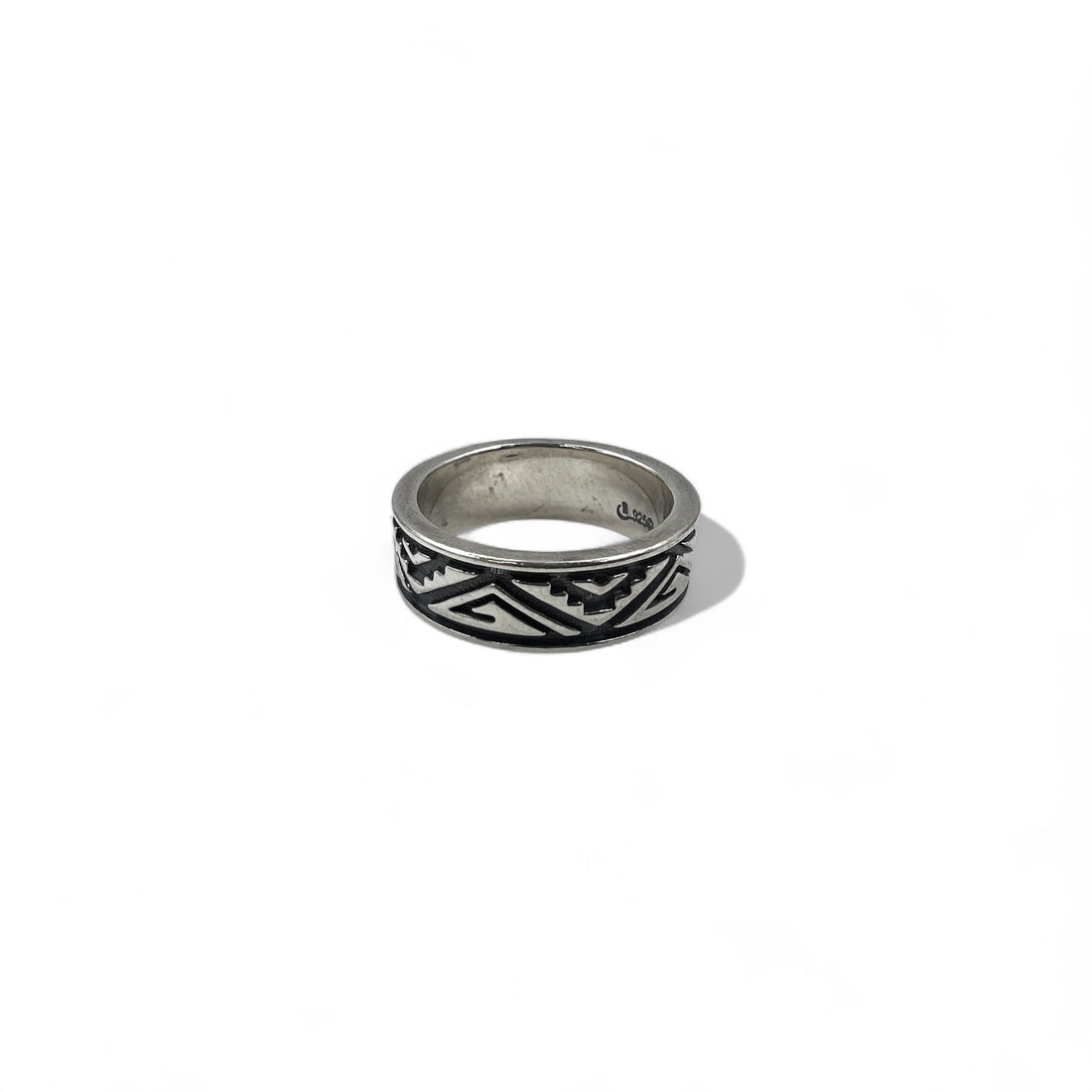 Vintage Navajo Ring インディアンジュエリー ナバホ族 スタンプワーク リング 指輪 11号 シルバー 925 ネイティブ柄