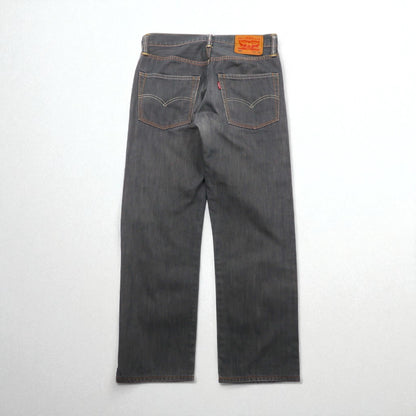 Levi's 502 Denim Jeans, Size M, Gray Cotton with Leather Patches, 00502-0368