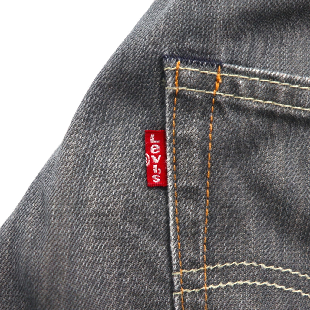 Levi's 502 Denim Jeans, Size M, Gray Cotton with Leather Patches, 00502-0368