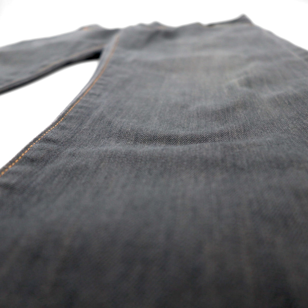 Levi's 502 Denim Jeans, Size M, Gray Cotton with Leather Patches, 00502-0368