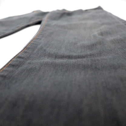 Levi's 502 Denim Jeans, Size M, Gray Cotton with Leather Patches, 00502-0368