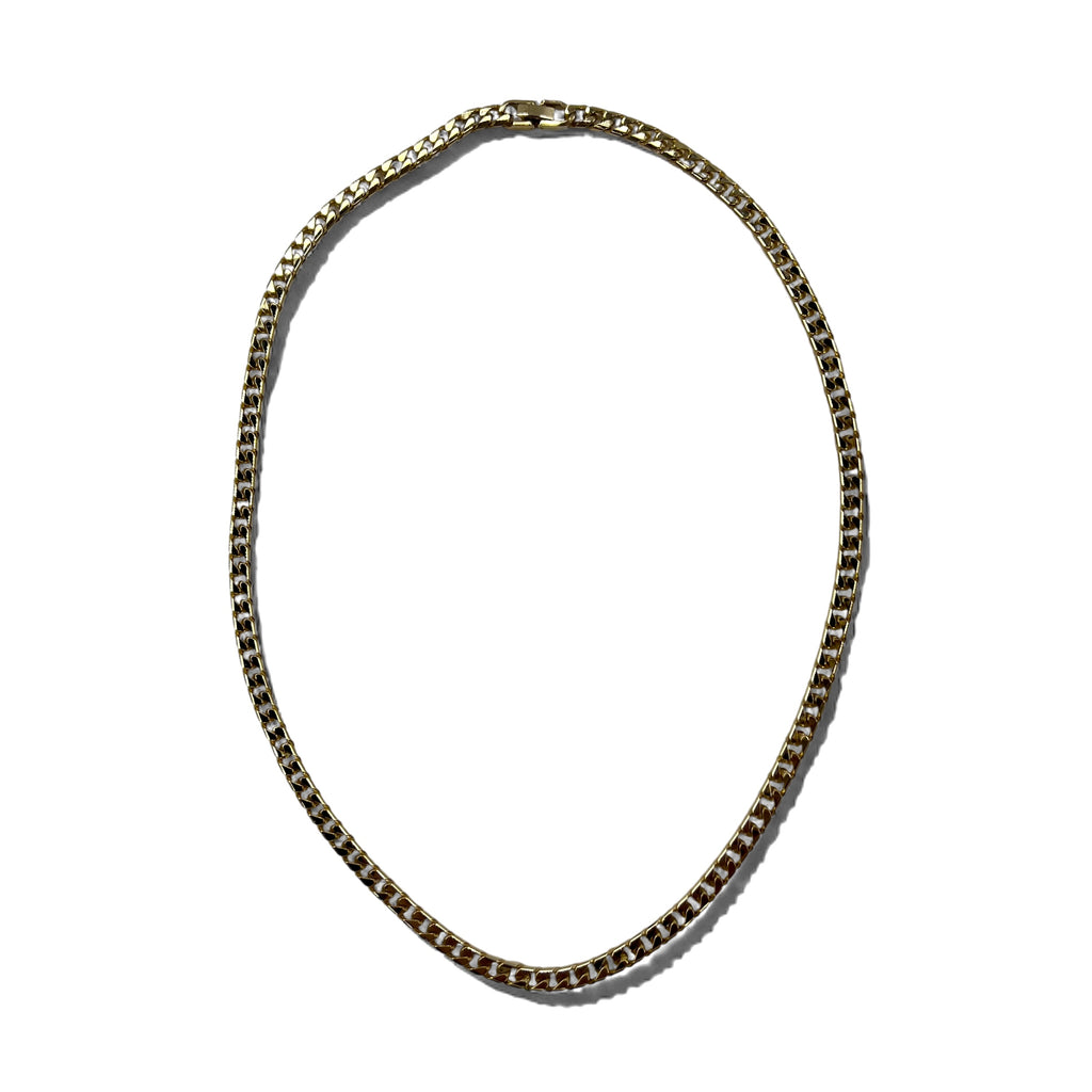 Vintage Heavy Gold Necklace, Vintage Curb Chain, 2-Way Necklace/Bracelet, Gold