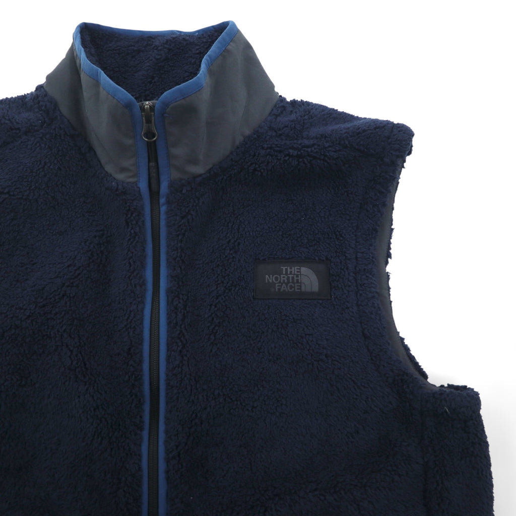 THE NORTH FACE シェルパ フリース ベスト M ネイビー ポリエステル スタンドカラー