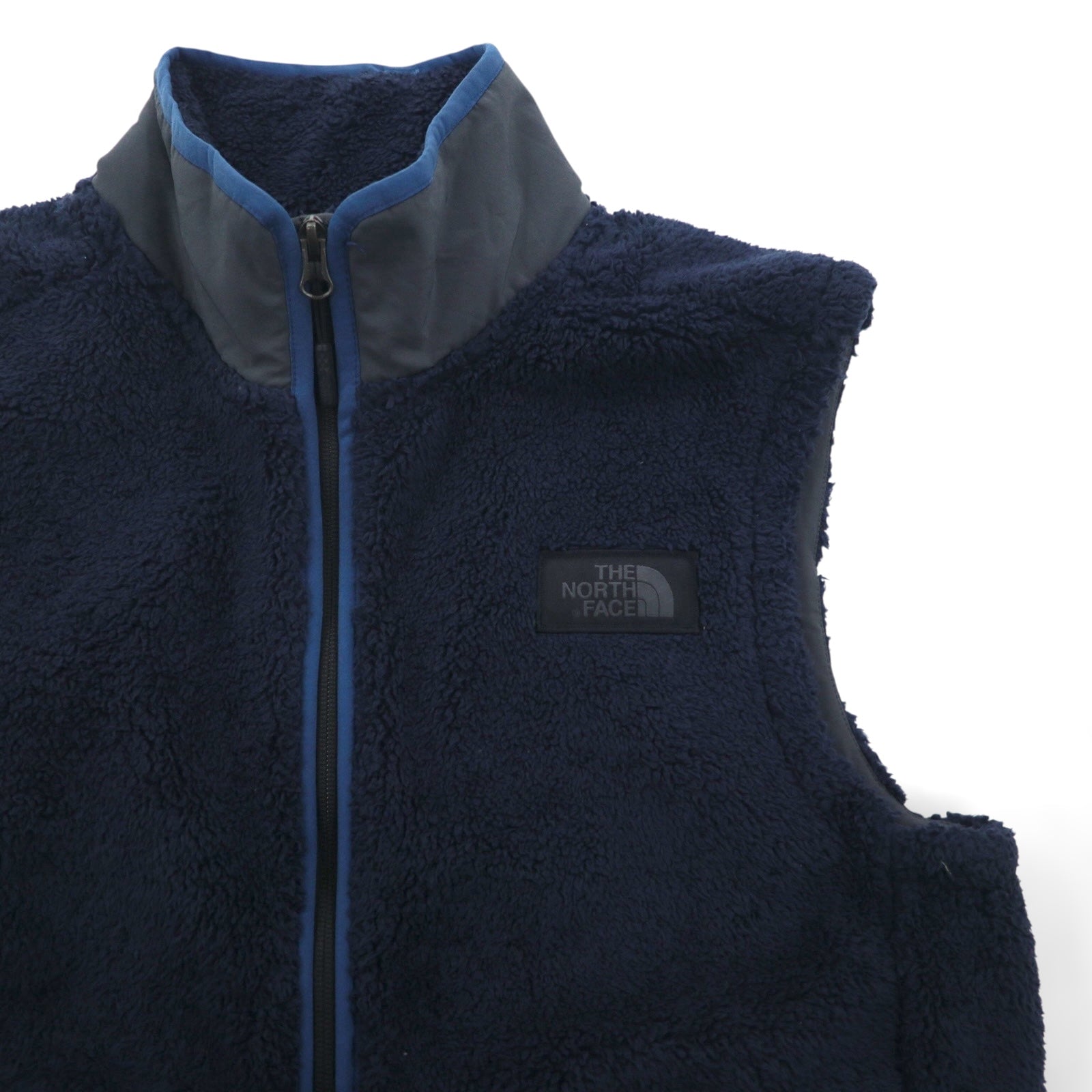 THE NORTH FACE シェルパ フリース ベスト M ネイビー ポリエステル スタンドカラー