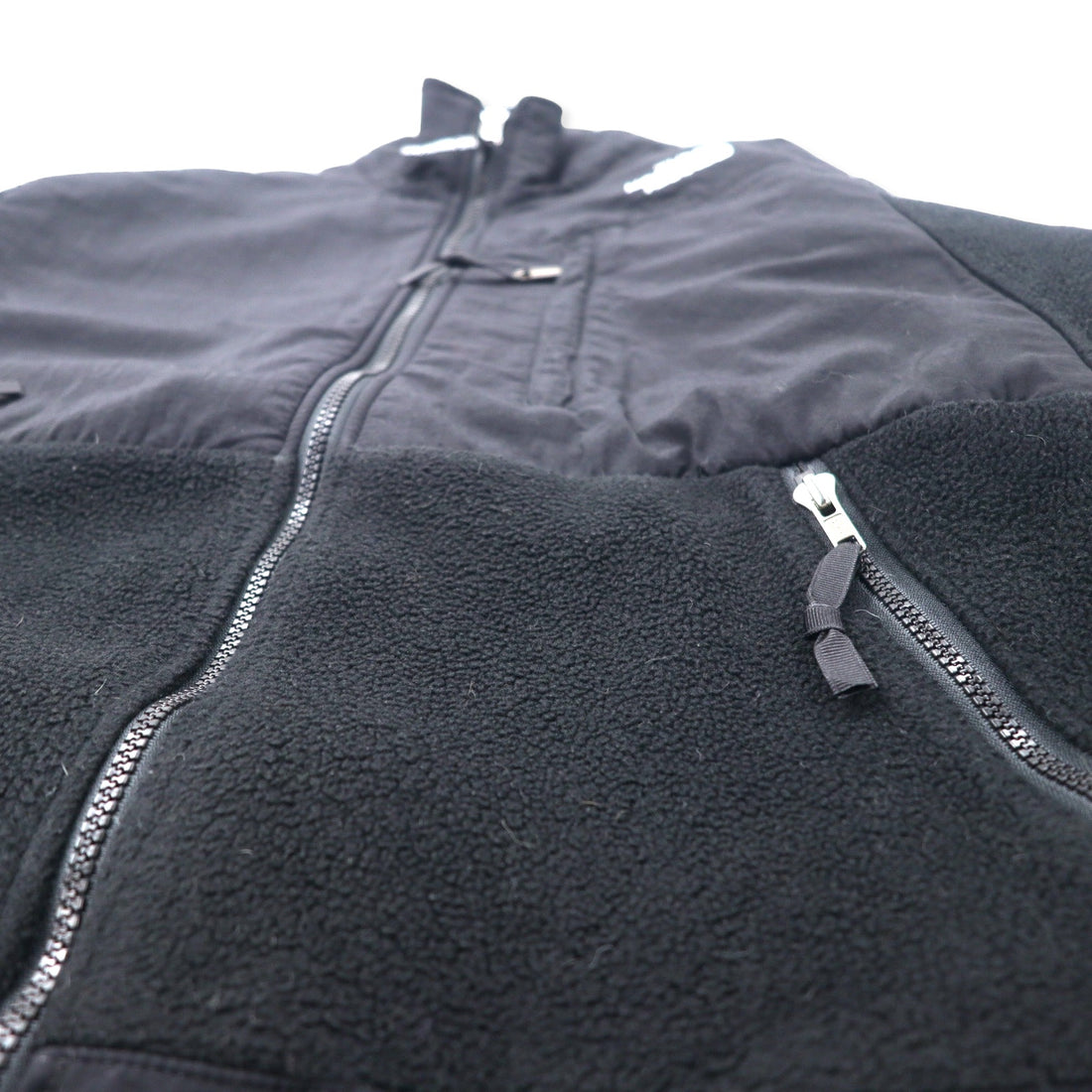 THE NORTH FACE Denali Jacket POLARTEC Fleece S Black Polyester Logo Embroidery