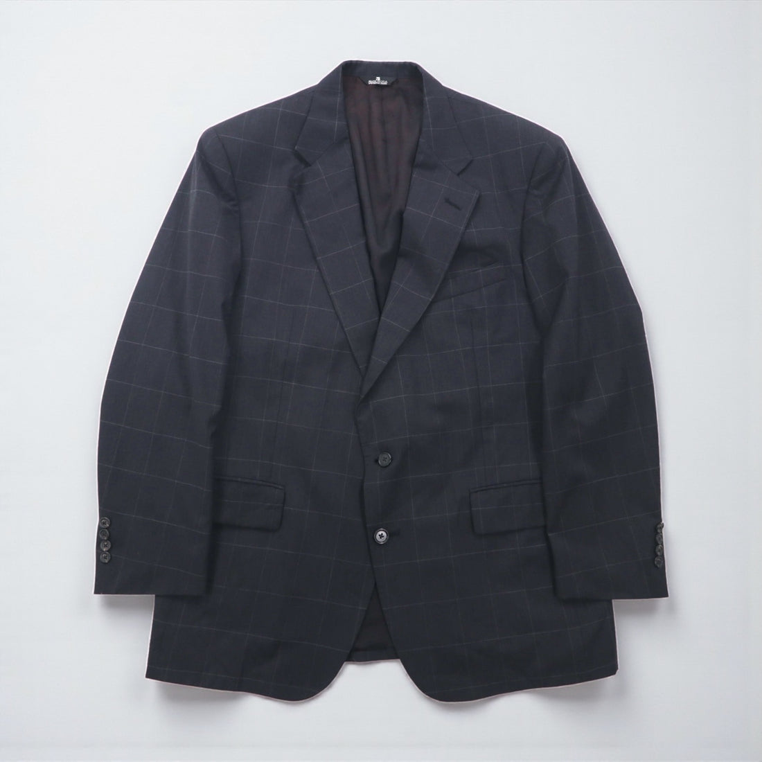 Ralph Lauren 80s Made in USA UNION 2B Tailored Jacket, Leather, XL, Check, POLO, UNIVERSITY CLUB, Wool, Rich's Executive Shop, ACTWU Tag