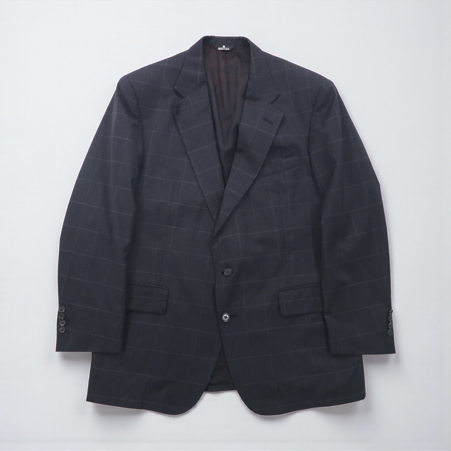 Ralph Lauren 80年代 USA製 UNION MADE 2B テーラードジャケット ブレザー XL チェック POLO UNIVERSITY CLUB 羊毛 Rich's Executive Shop ACTWUタグ