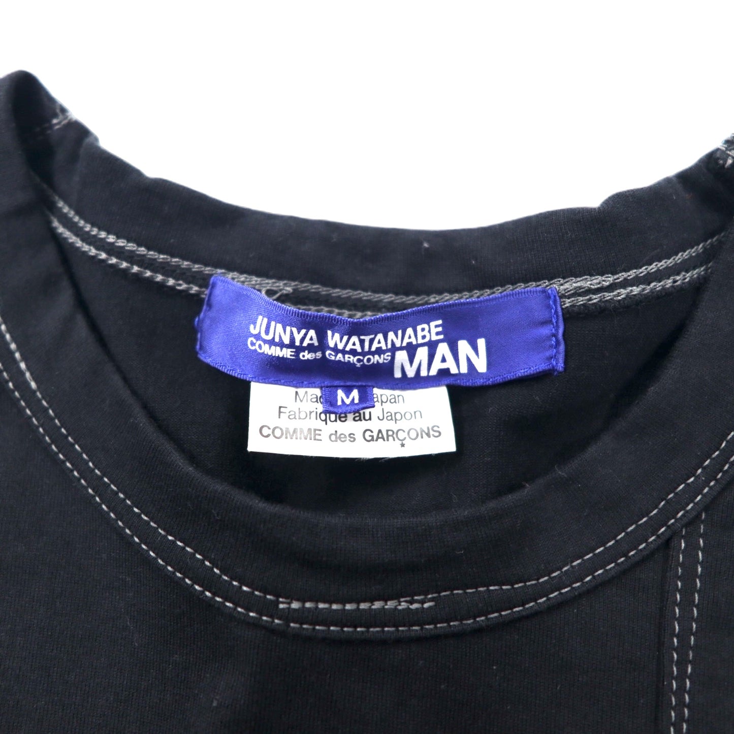 JUNYA WATANABE MAN COMME des GARSONS Tシャツ M ブラック コットン 天竺 WG-T025 AD2020 日本製